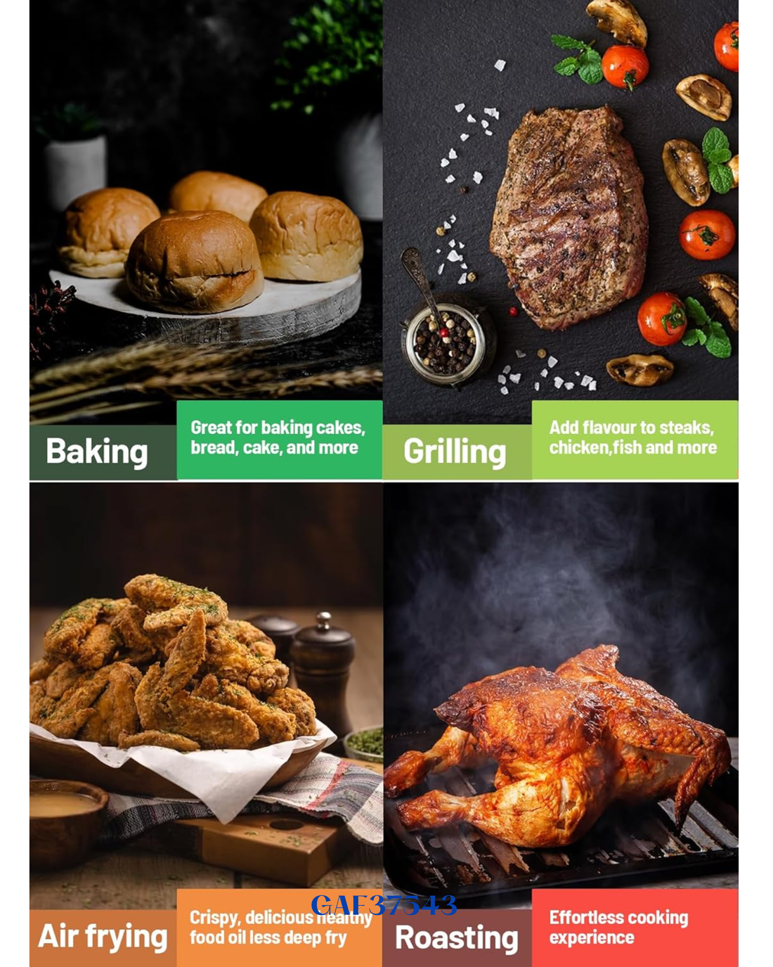GEEPAS DOUBLE HEATING DIGITAL AIR FRYER