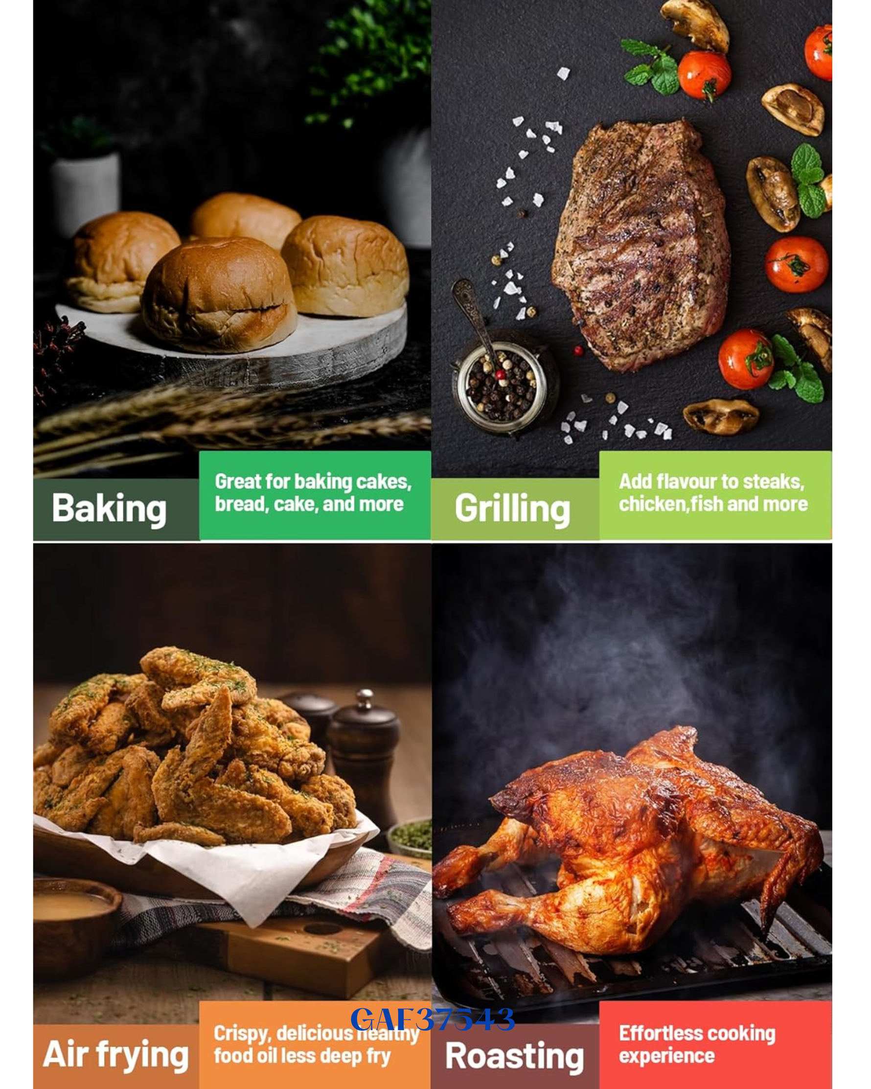 GEEPAS DOUBLE HEATING DIGITAL AIR FRYER