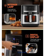 GEEPAS DOUBLE HEATING DIGITAL AIR FRYER
