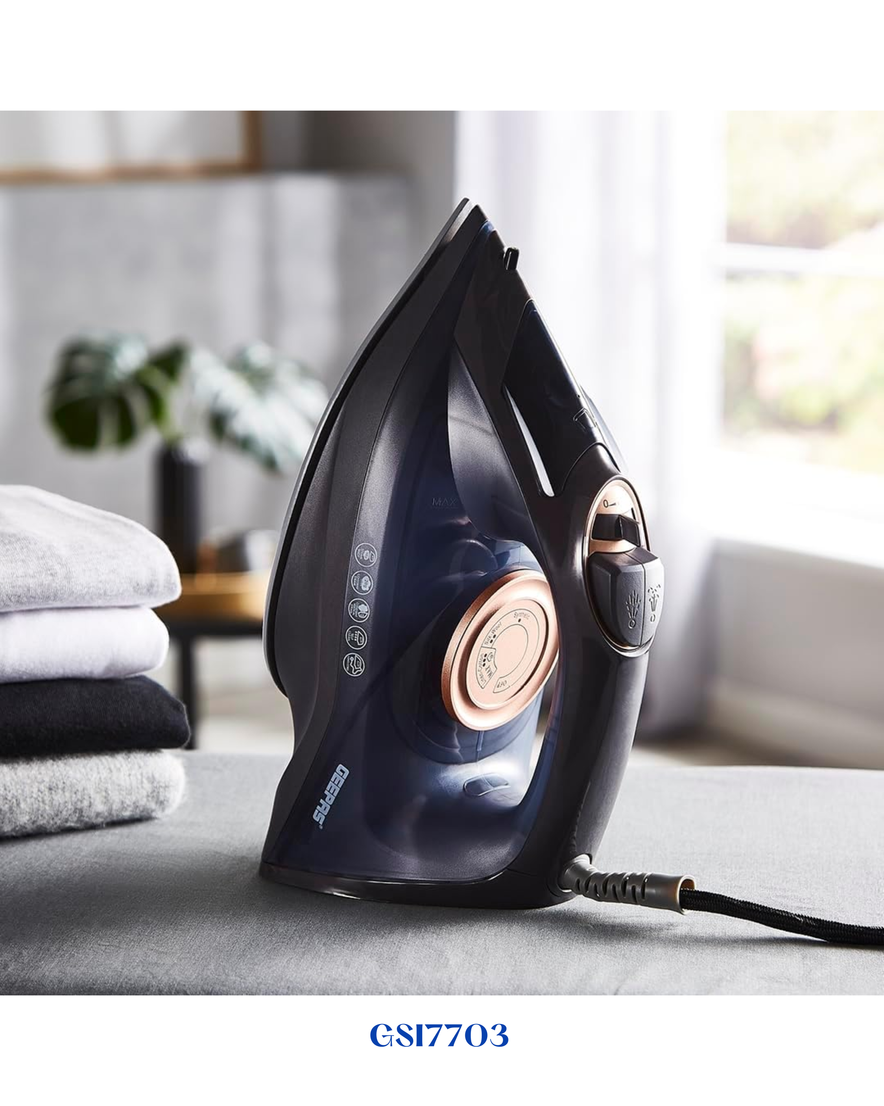 GEEPAS STEAM IRON WITH SELF-CLEAN FUNCTION