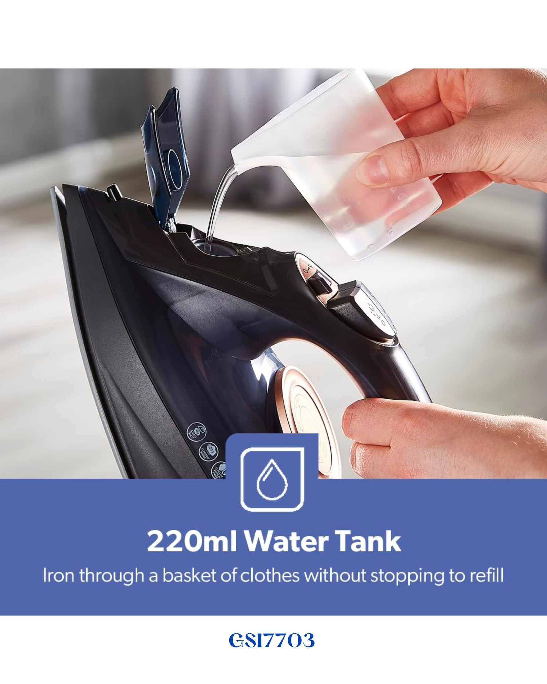 GEEPAS STEAM IRON WITH SELF-CLEAN FUNCTION