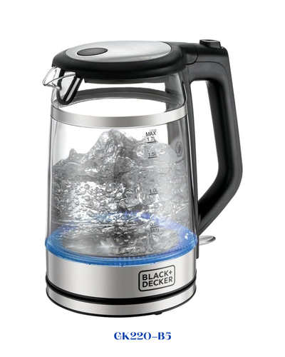 BLACK&DECKER GLASS KETTLE DOUBLE WALL 1.7L 2200W