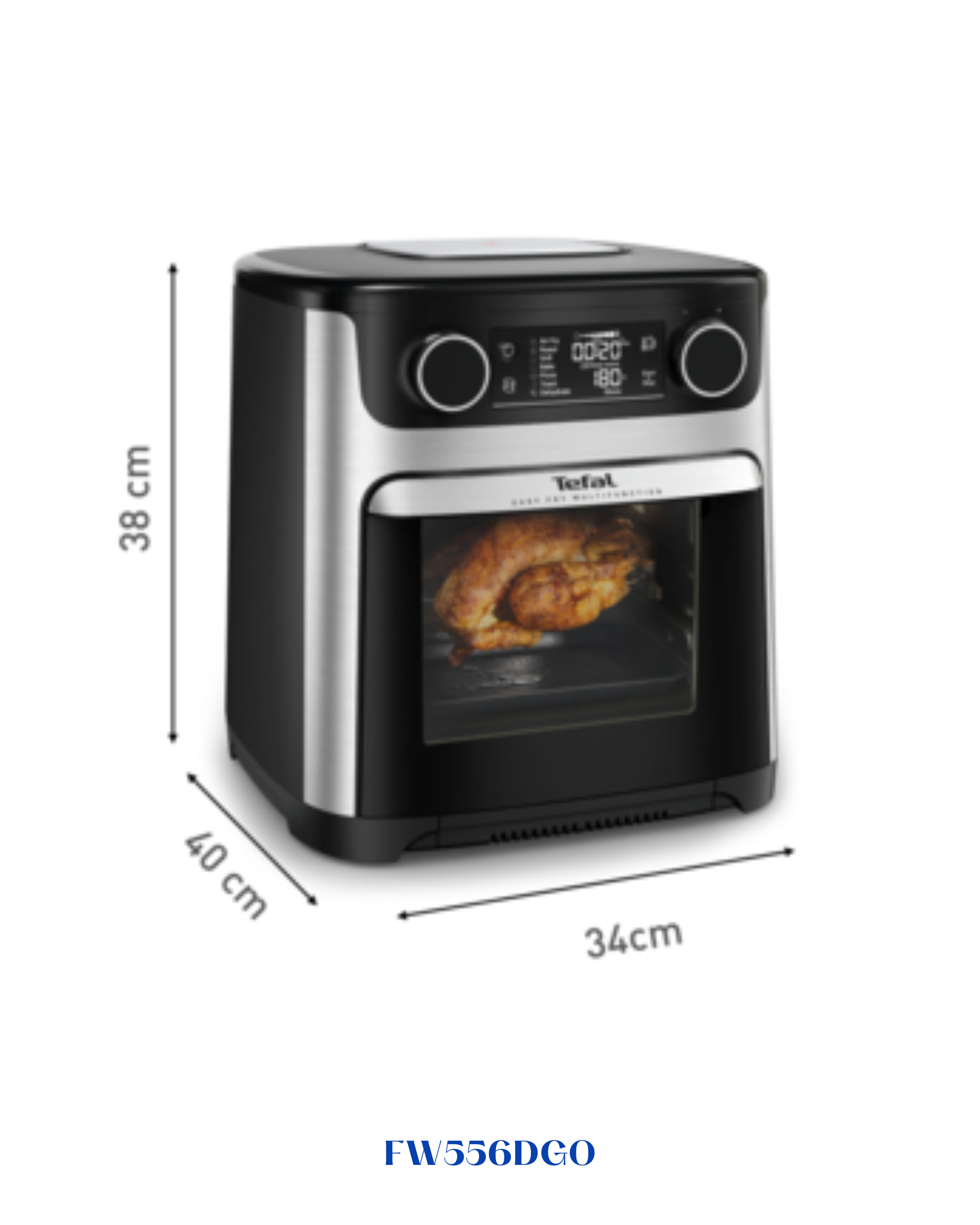 TEFAL EASY MULTIFUNCTION  AIR FRYER OVEN 9IN1-1800W-15 L