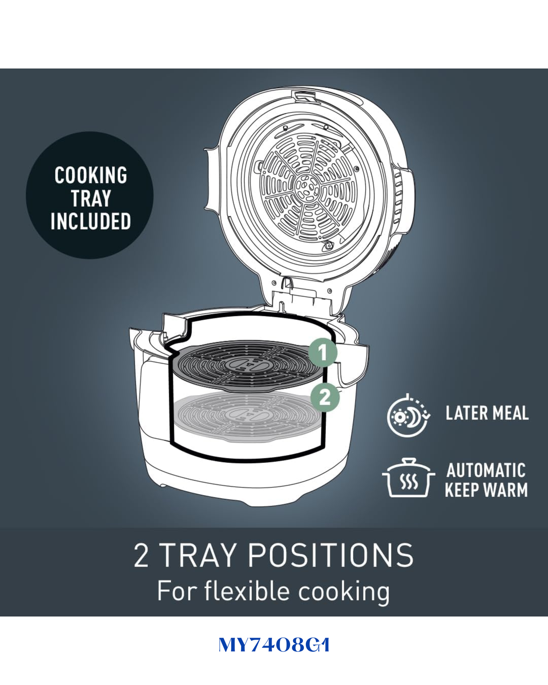 TEFAL MULTICOOK ACTIFRY RAPID MULTI COOKER & AIR FRYER 6L 1334W