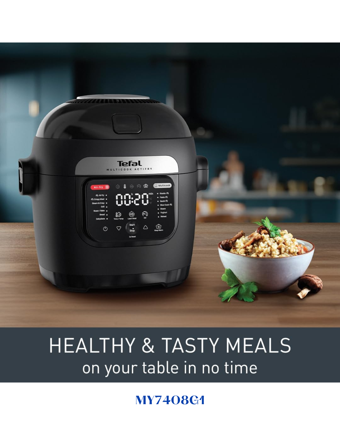 TEFAL MULTICOOK ACTIFRY RAPID MULTI COOKER & AIR FRYER 6L 1334W