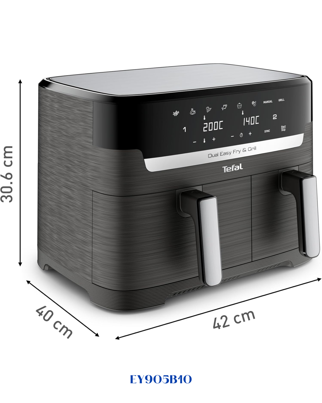 TEFAL DUAL EASY FRY & GRILL AIR FRYER 8.3 L