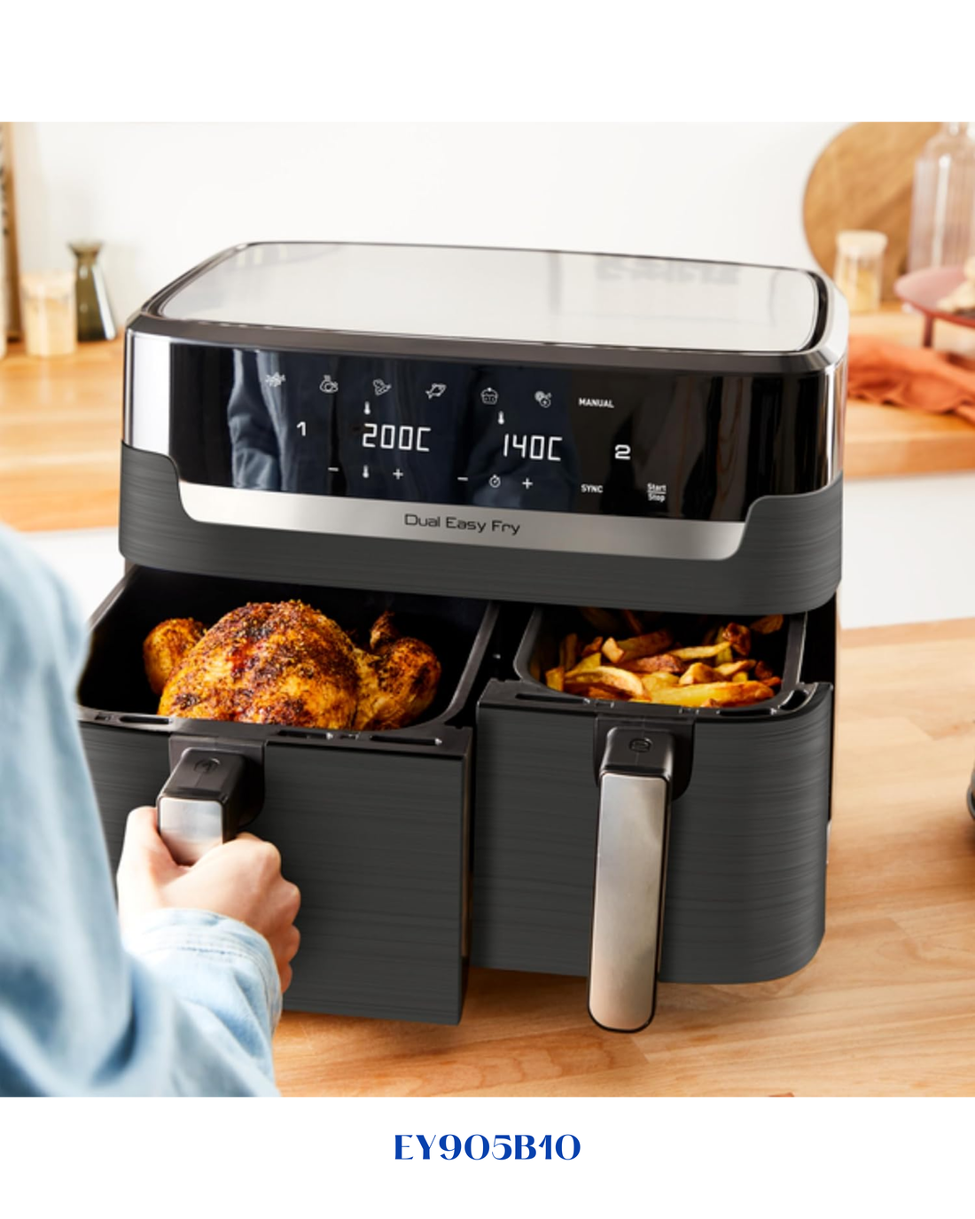 TEFAL DUAL EASY FRY & GRILL AIR FRYER 8.3 L