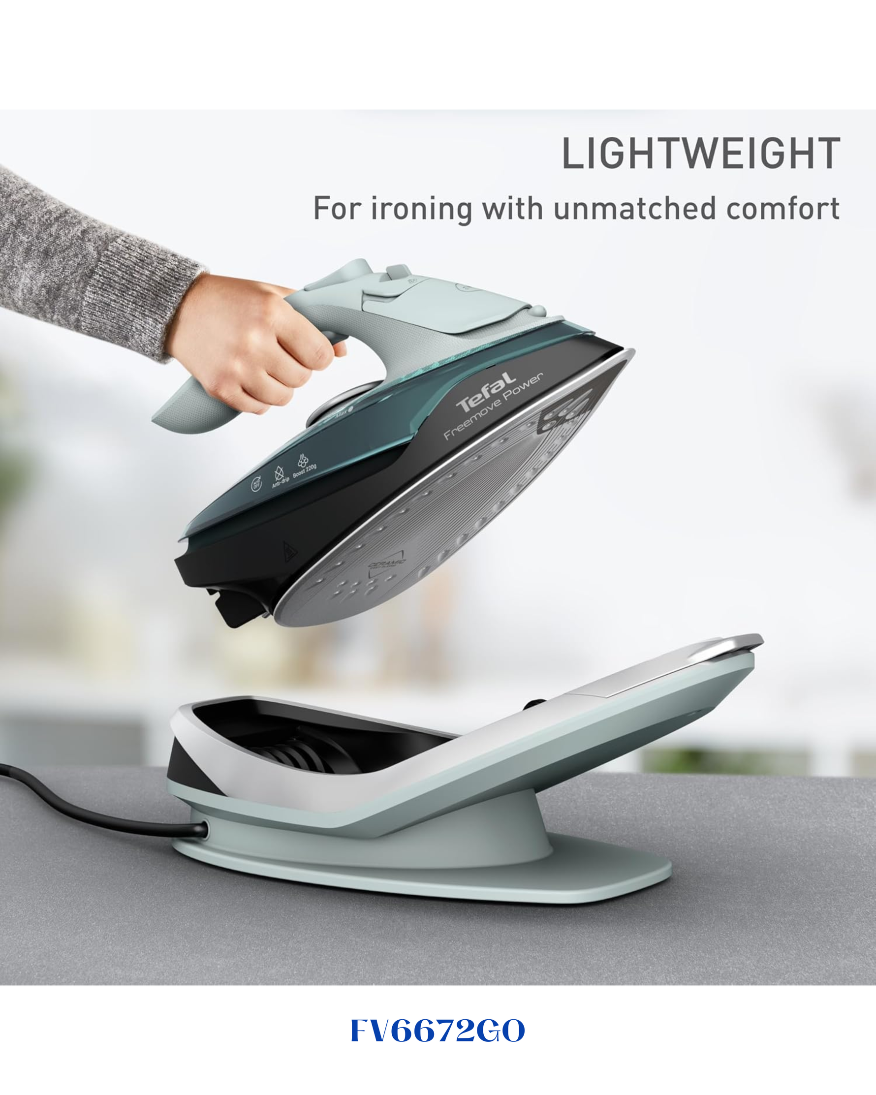 TEFAL FREEMOVE POWER CORDLESS STEAM IRON – 2600W