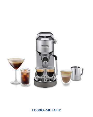 DELONGHI DEDICA EC890 ESPRESSO MACHINE - METALLIC 1300W