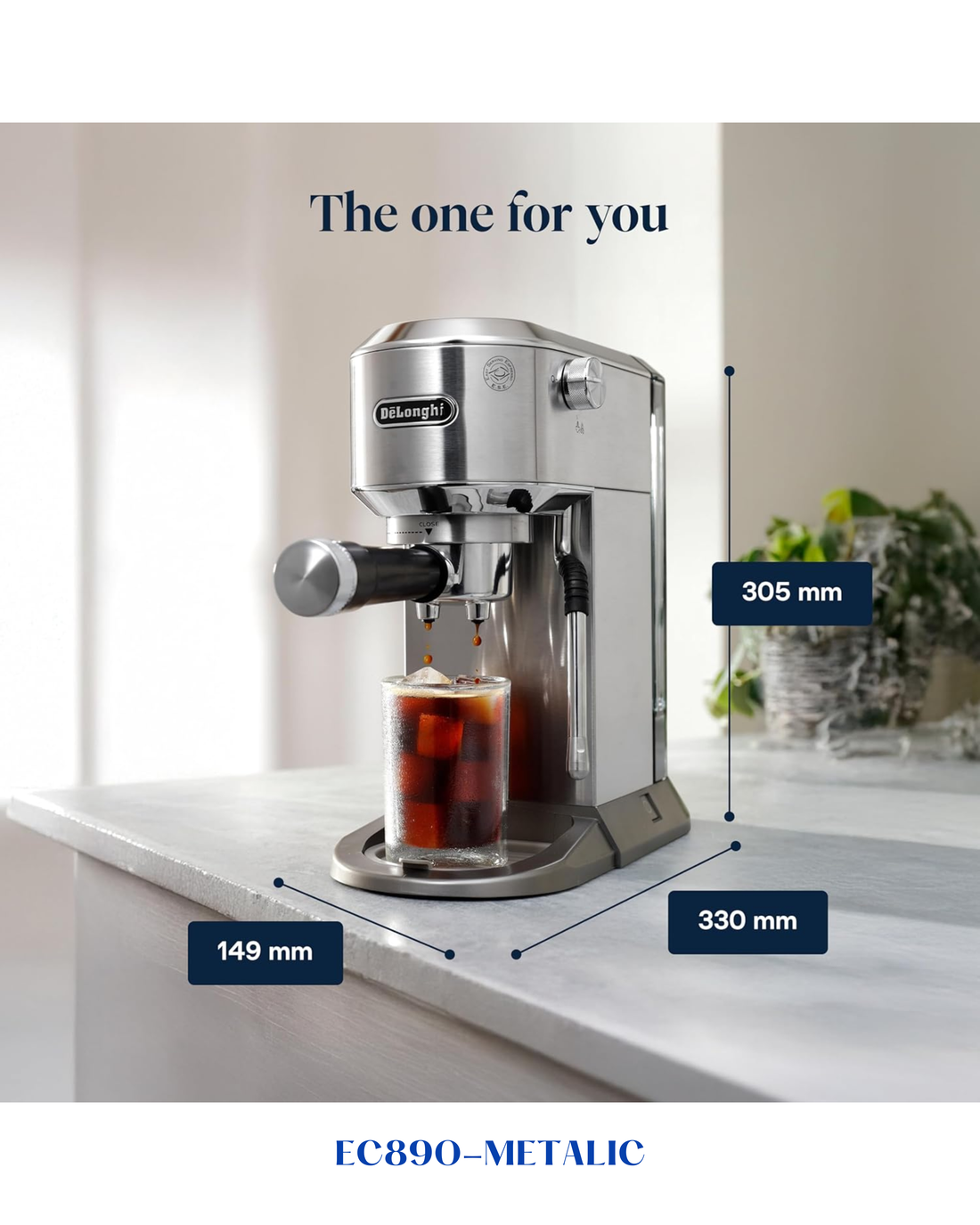 DELONGHI DEDICA ESPRESSO MACHINE 1300W