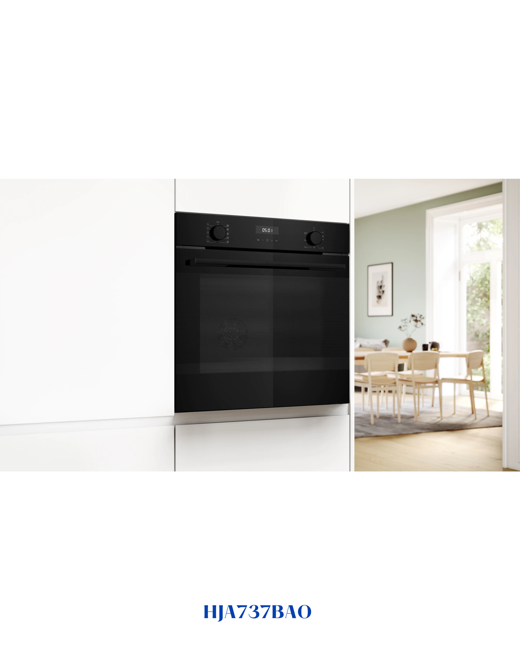 BOSCH Series 4 Built-in Oven 60 x 60 cm Black 76L