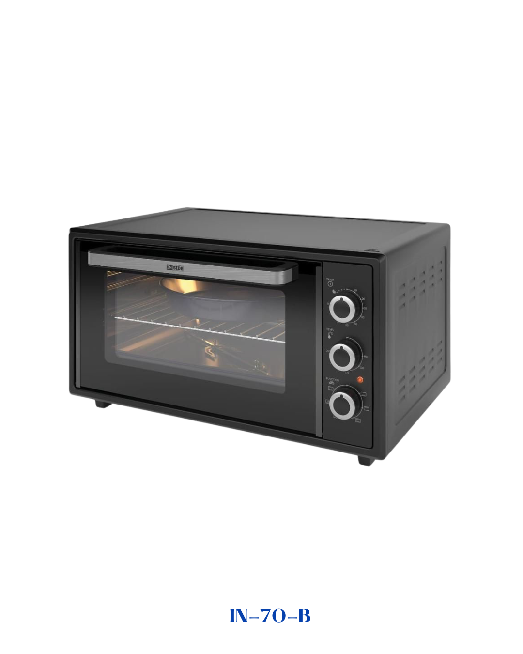 INSIDE ELECTRIC OVEN  WITH GRILL, FAN & LIGHT-70L-2200W