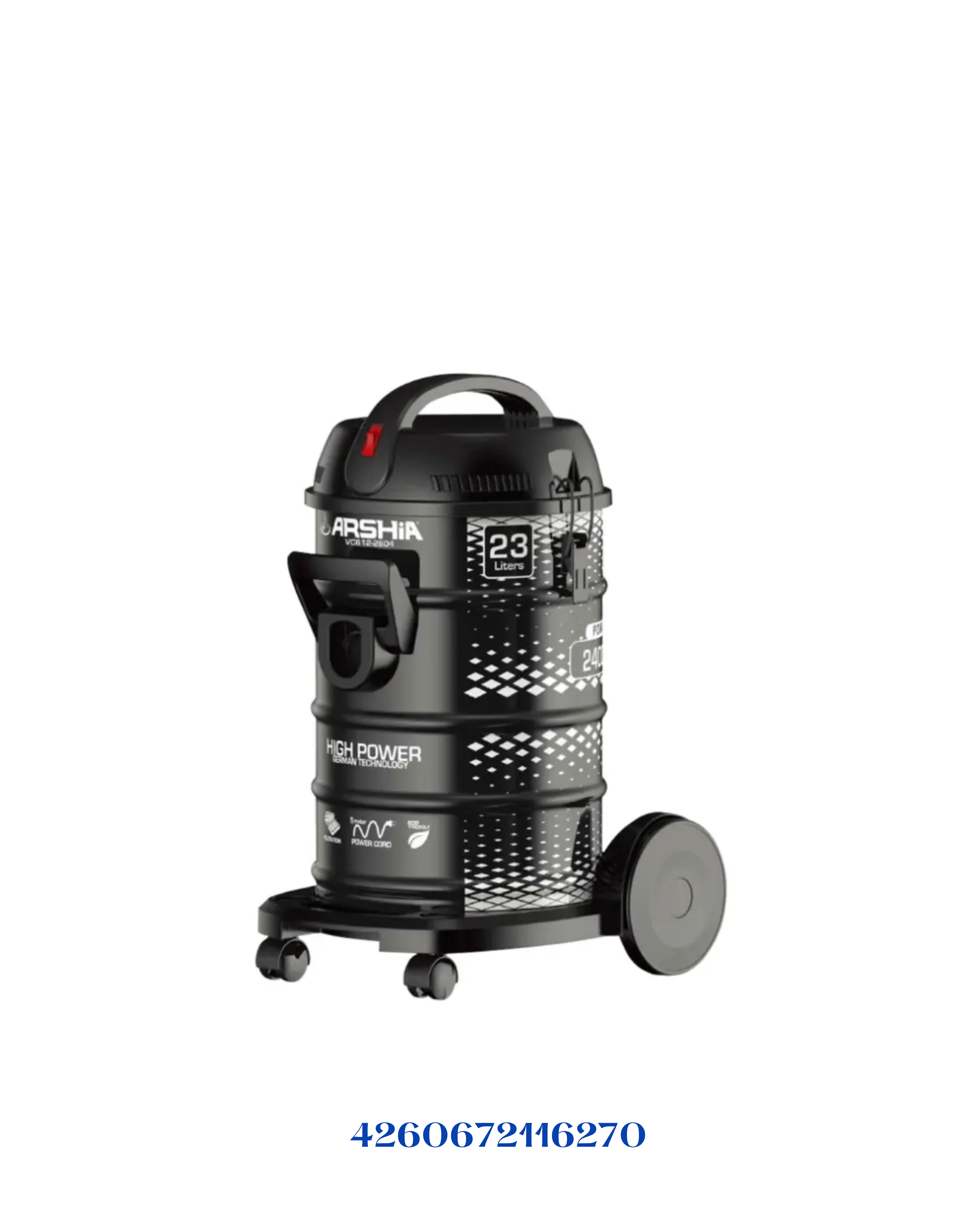 ARSHIA DRUM VACUUM CLEANER 23L-2400W