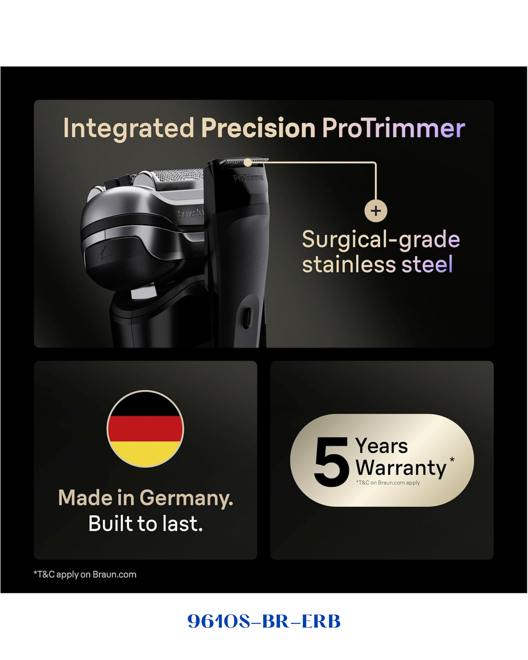 BRAUN ELECTRIC SHAVER SERIES 9 PRO+