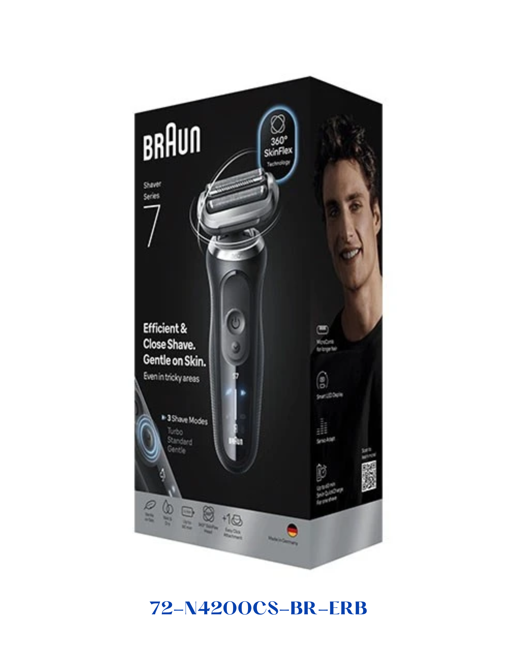 BRAUN SERIES 7 ELECTRIC BEARD SHAVER, WET & DRY