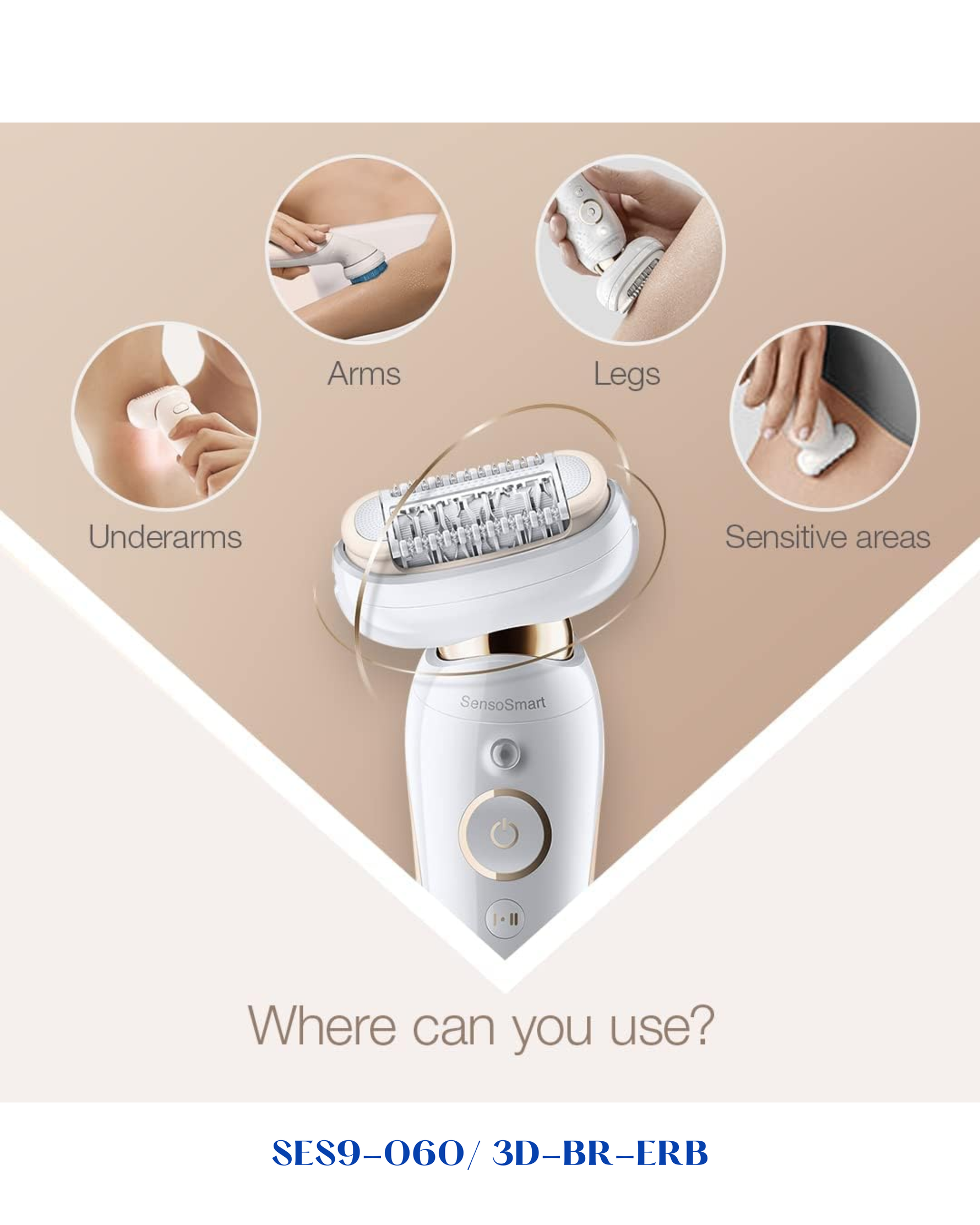 BRAUN SILK·ÉPIL 9 FLEX 3D EPILATOR WET & DRY