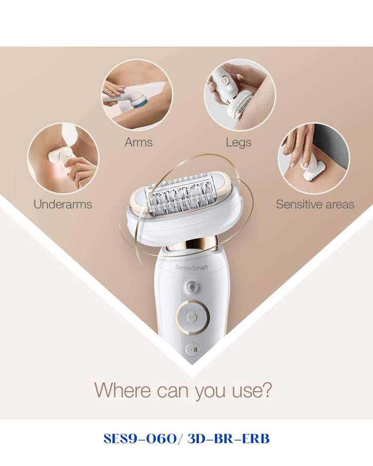 BRAUN SILK·ÉPIL 9 FLEX 3D EPILATOR WET & DRY
