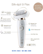 BRAUN SILK·ÉPIL 9 FLEX 3D EPILATOR WET & DRY