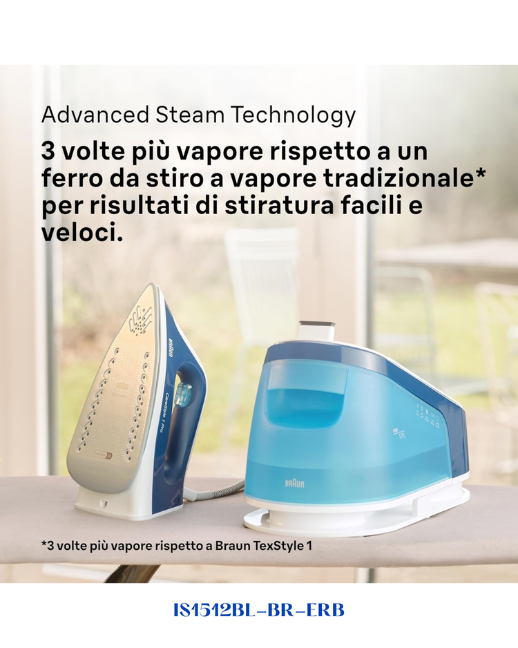 BRAUN CARESTYLE 1 PRO STEAM GENERATOR IRON 2200W 1.7L