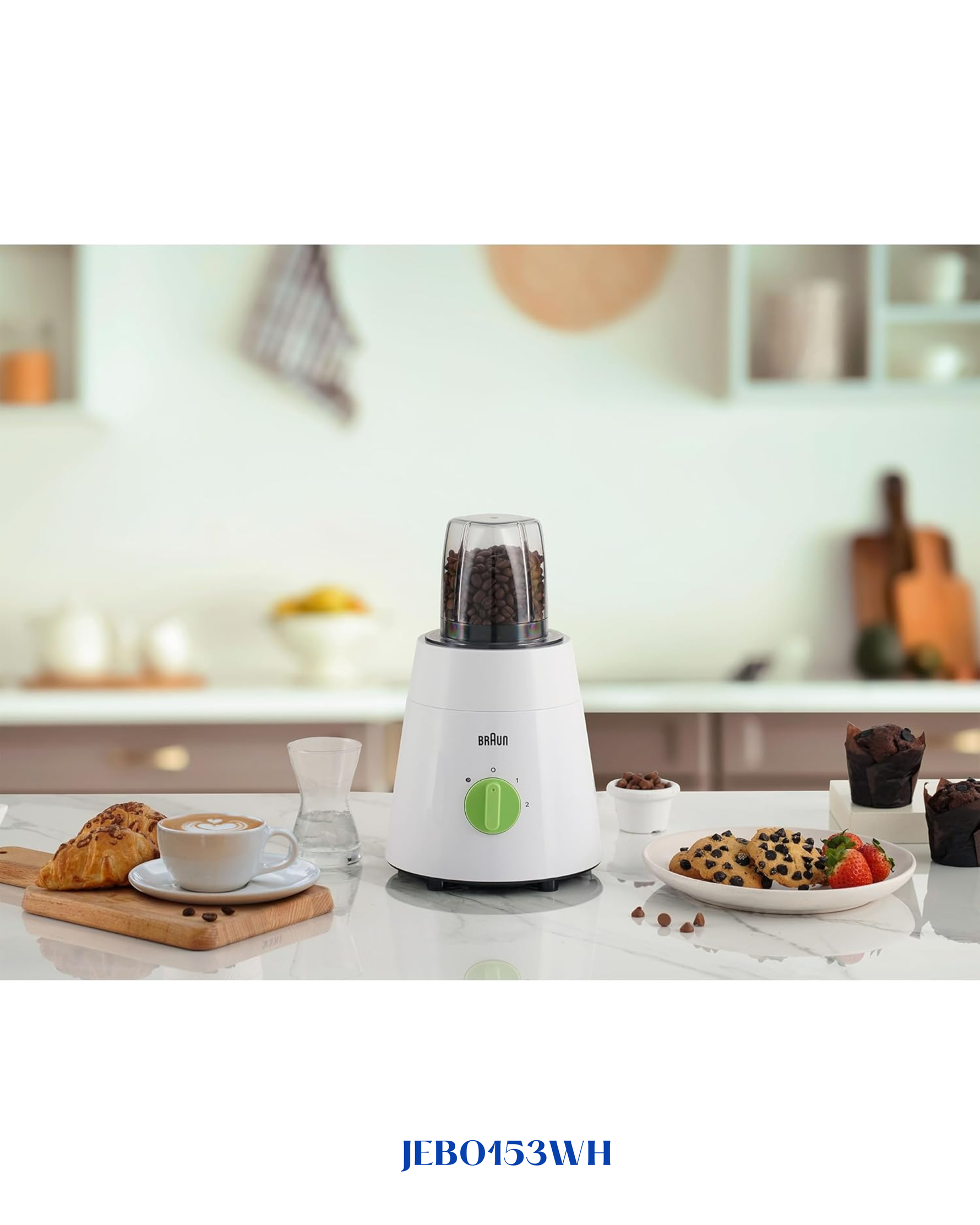 BRAUN 3-IN-1 GLASS BLENDER WITH 4 BLADE SYSTEM 500W 1.75L