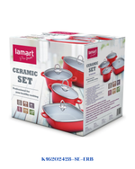 LAMART 8KS CERAMIC COOKWARE SET