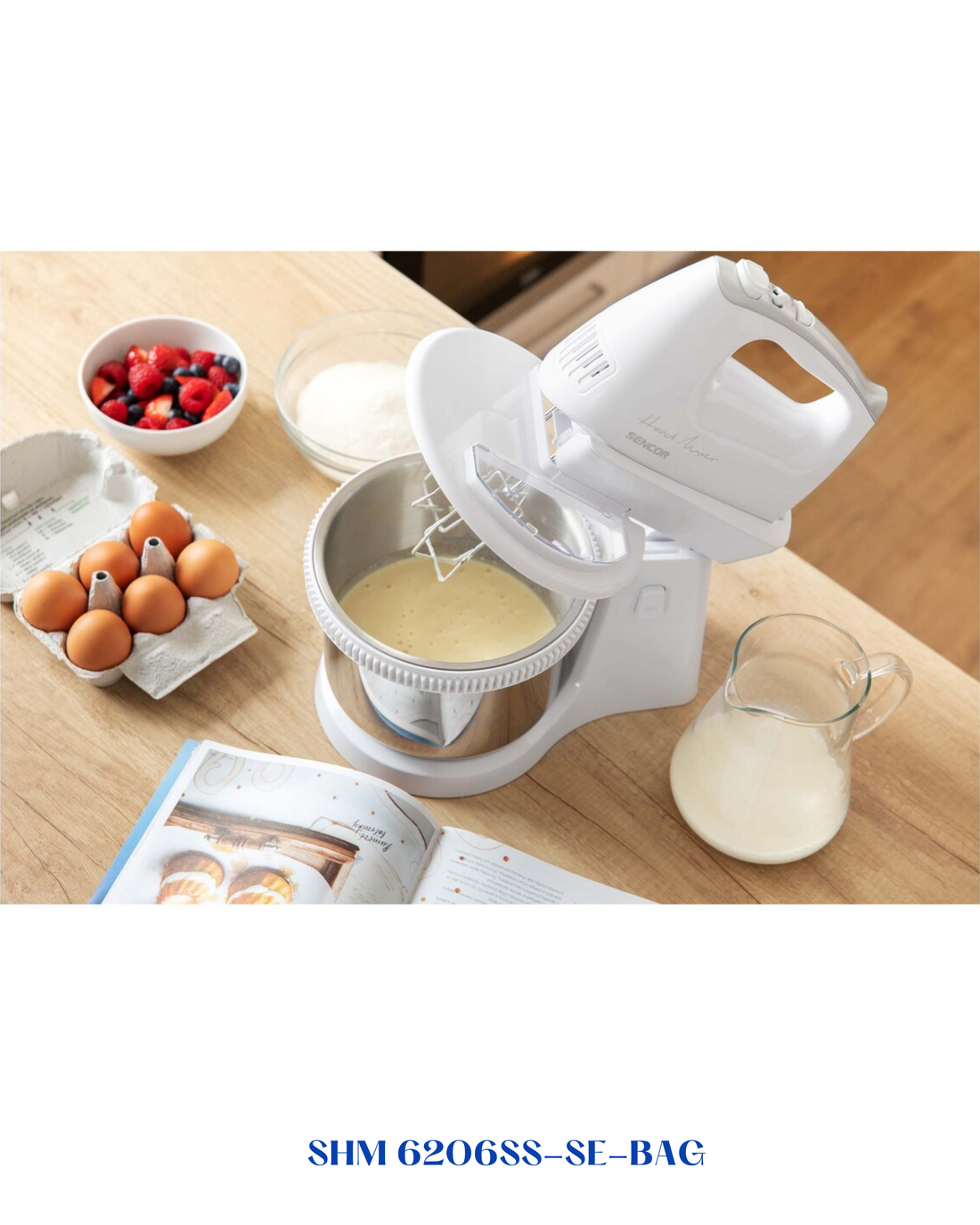 SENCOR HAND MIXER WITH A ROTATING BOWL 500W