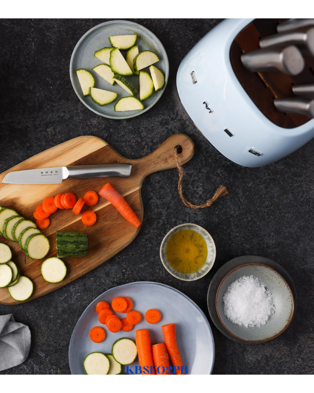 SMEG KNIFE SET 6-PIECE STAINLESS STEEL