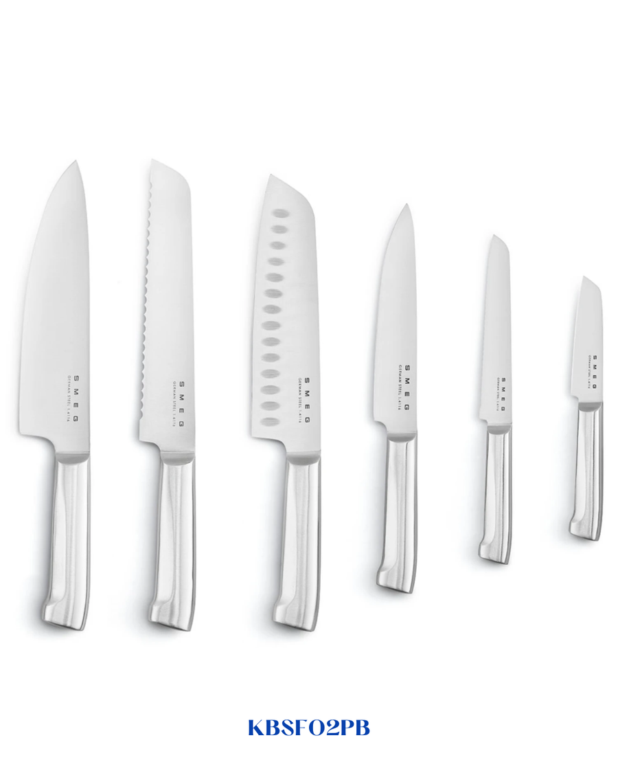 SMEG KNIFE SET 6-PIECE STAINLESS STEEL