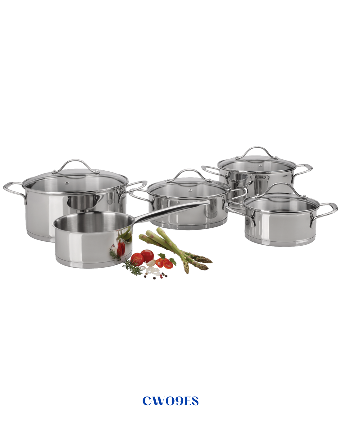GORENJE COOKWARE SET CW09ES 5-PIECE STAINLESS STEEL