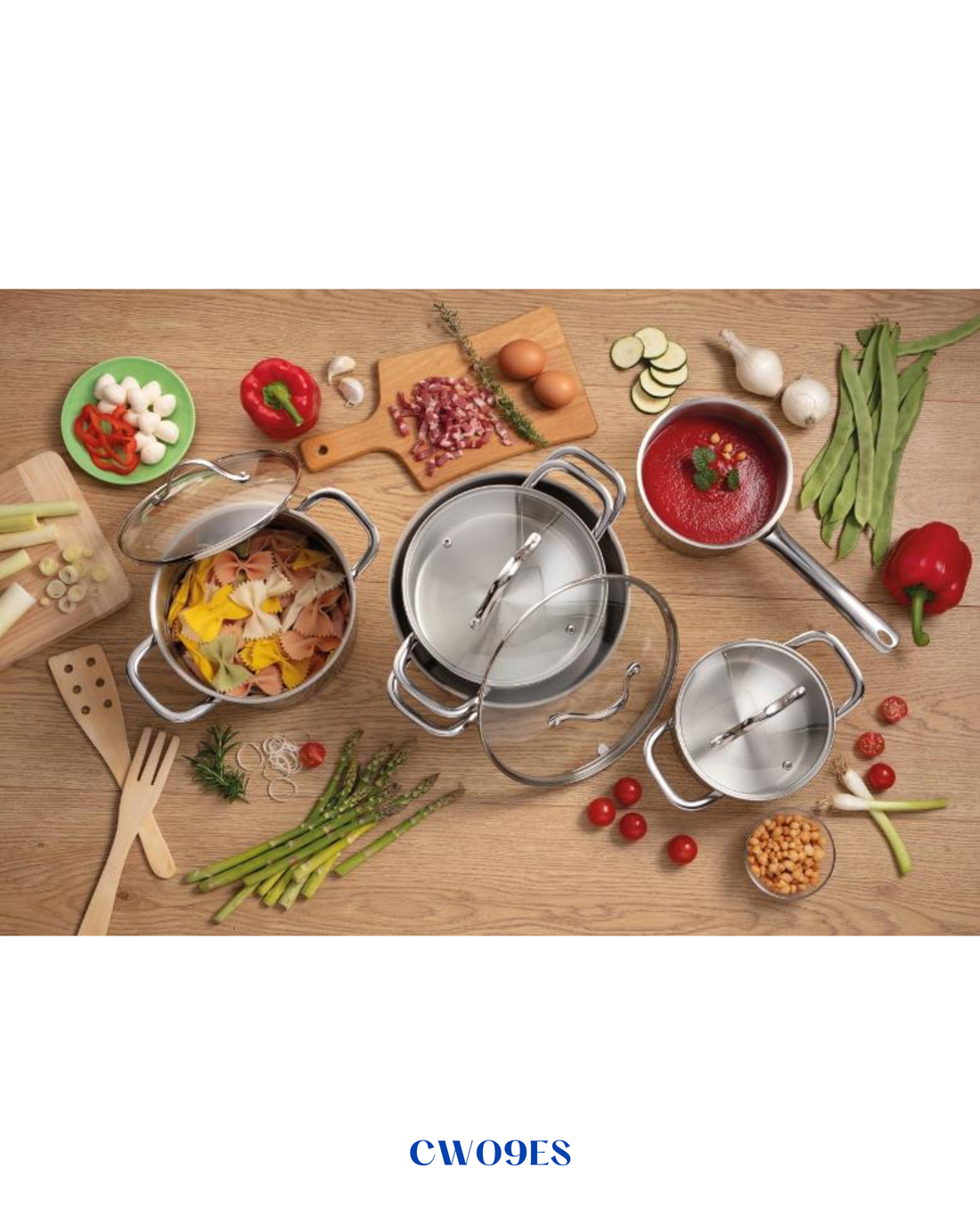GORENJE COOKWARE SET CW09ES 5-PIECE STAINLESS STEEL
