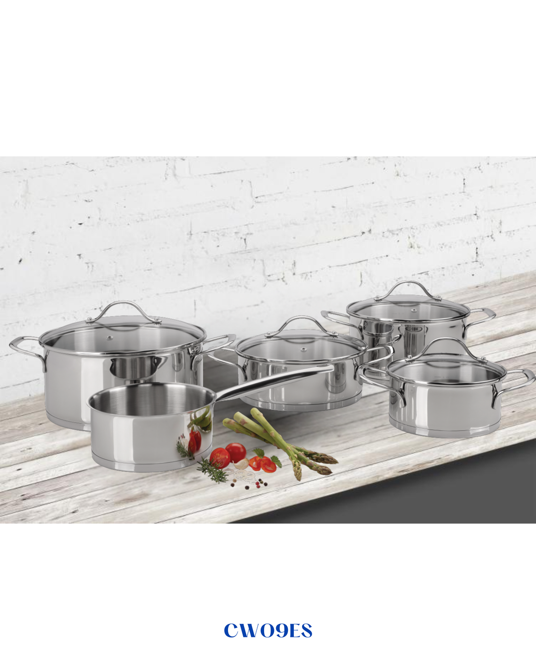 GORENJE COOKWARE SET CW09ES 5-PIECE STAINLESS STEEL