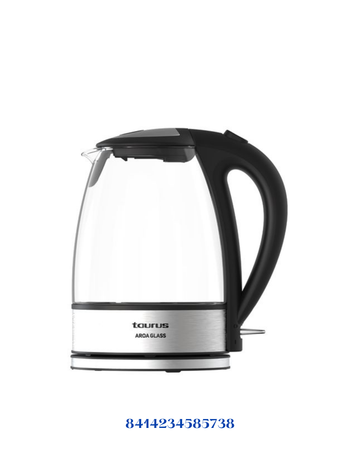 TAURUS AROA GLASS ELECTRIC KETTLE 2200W 1.7L