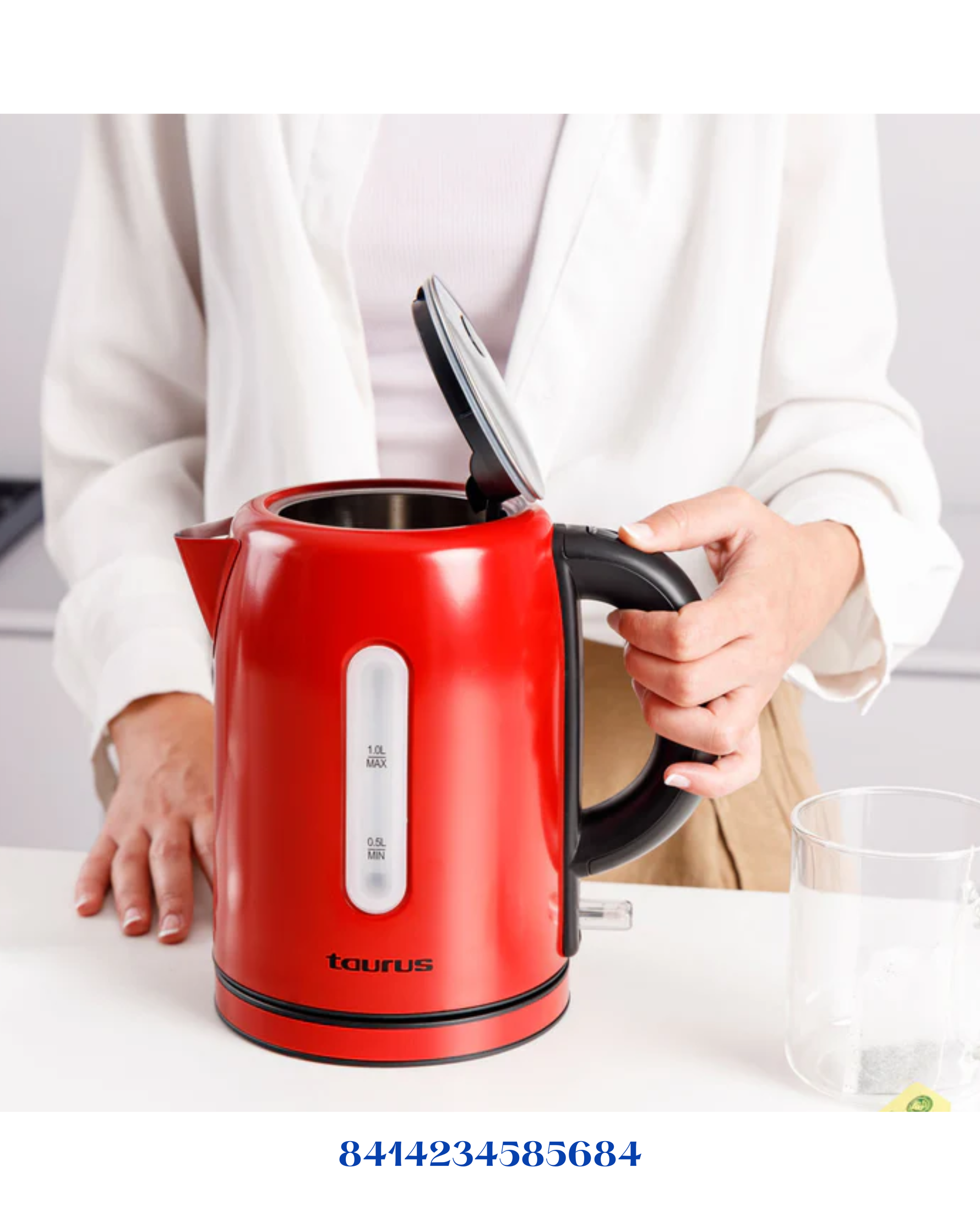 TAURUS AROA GLASS ELECTRIC KETTLE 2200W 1.7L