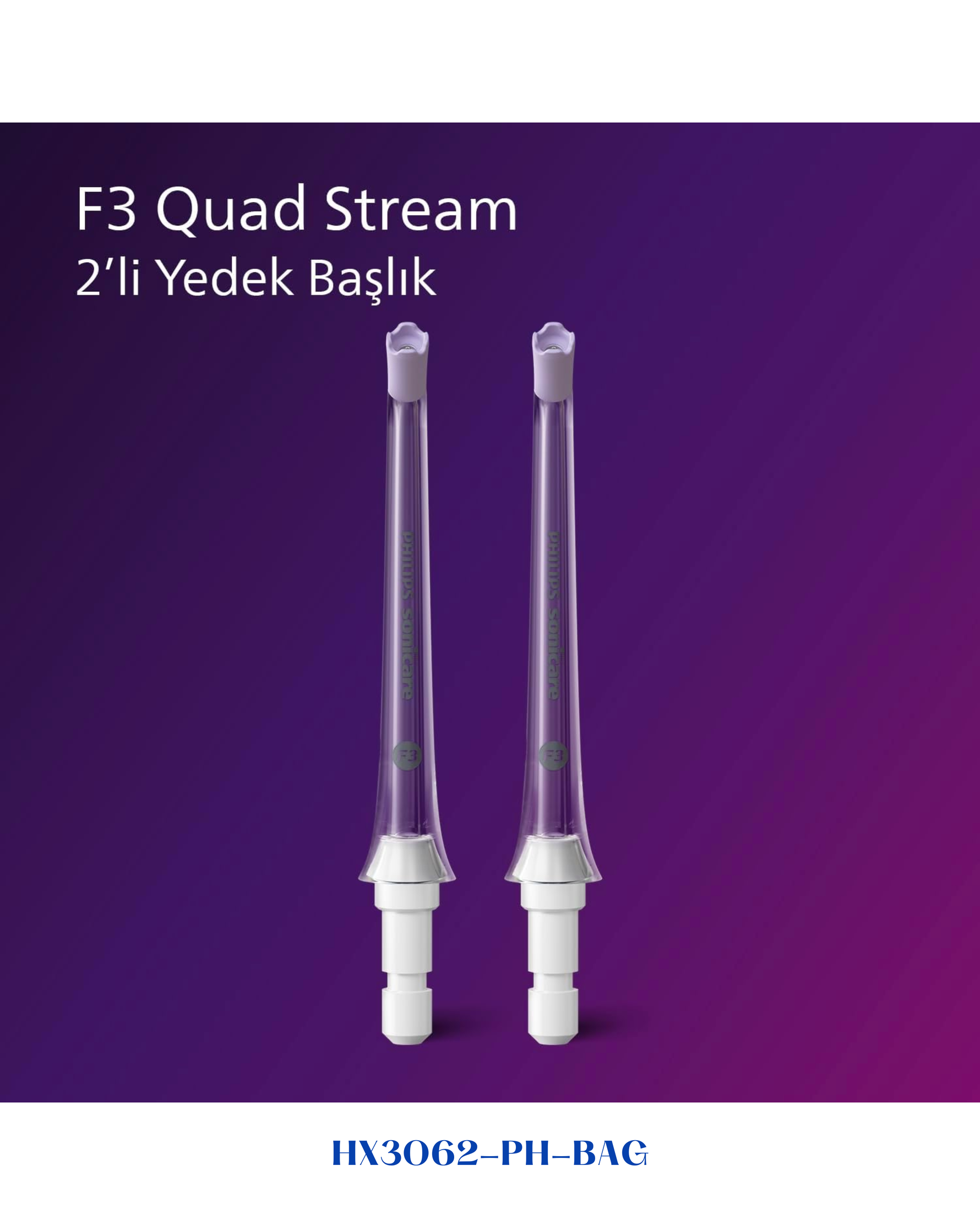 PHILIPS SONICARE F3 QUAD STREAM NOZZLE ORAL IRRIGATOR NOZZLE