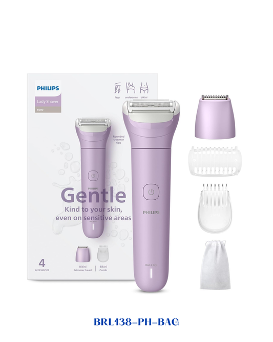 PHILIPS LADY SHAVER SERIES 6000 CORDLESS SHAVER, WET & DRY 7.5W