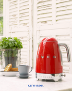 SMEG  STYLE ELECTRIC KETTLE PASTEL RED 1.7L