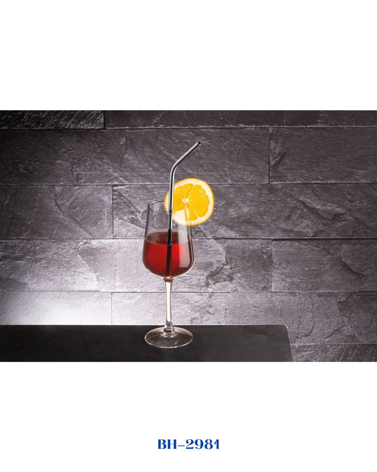 BERLINGER HAUS SET OF 6 BENT STAINLESS STEEL STRAWS