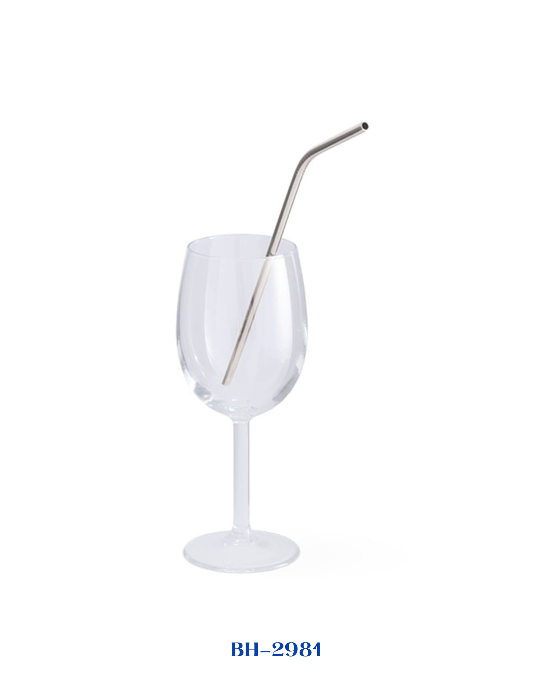 BERLINGER HAUS SET OF 6 BENT STAINLESS STEEL STRAWS