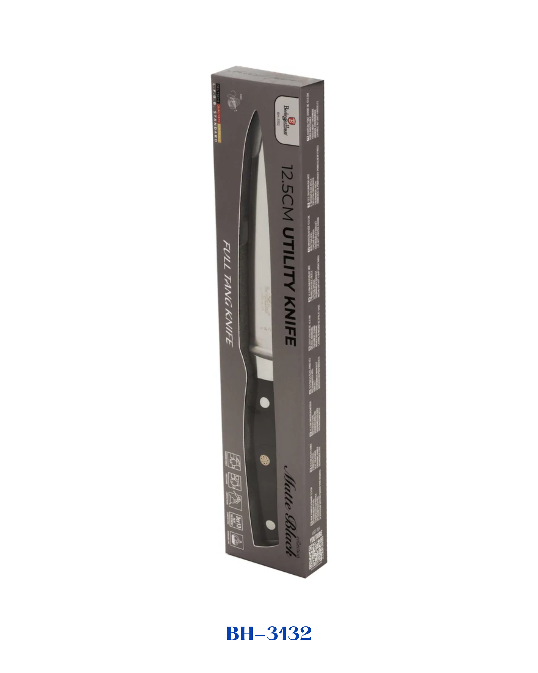 BERLINGER HAUS UTILITY KNIFE 12.5CM STAINLESS STEEL BLACK VANTAGE