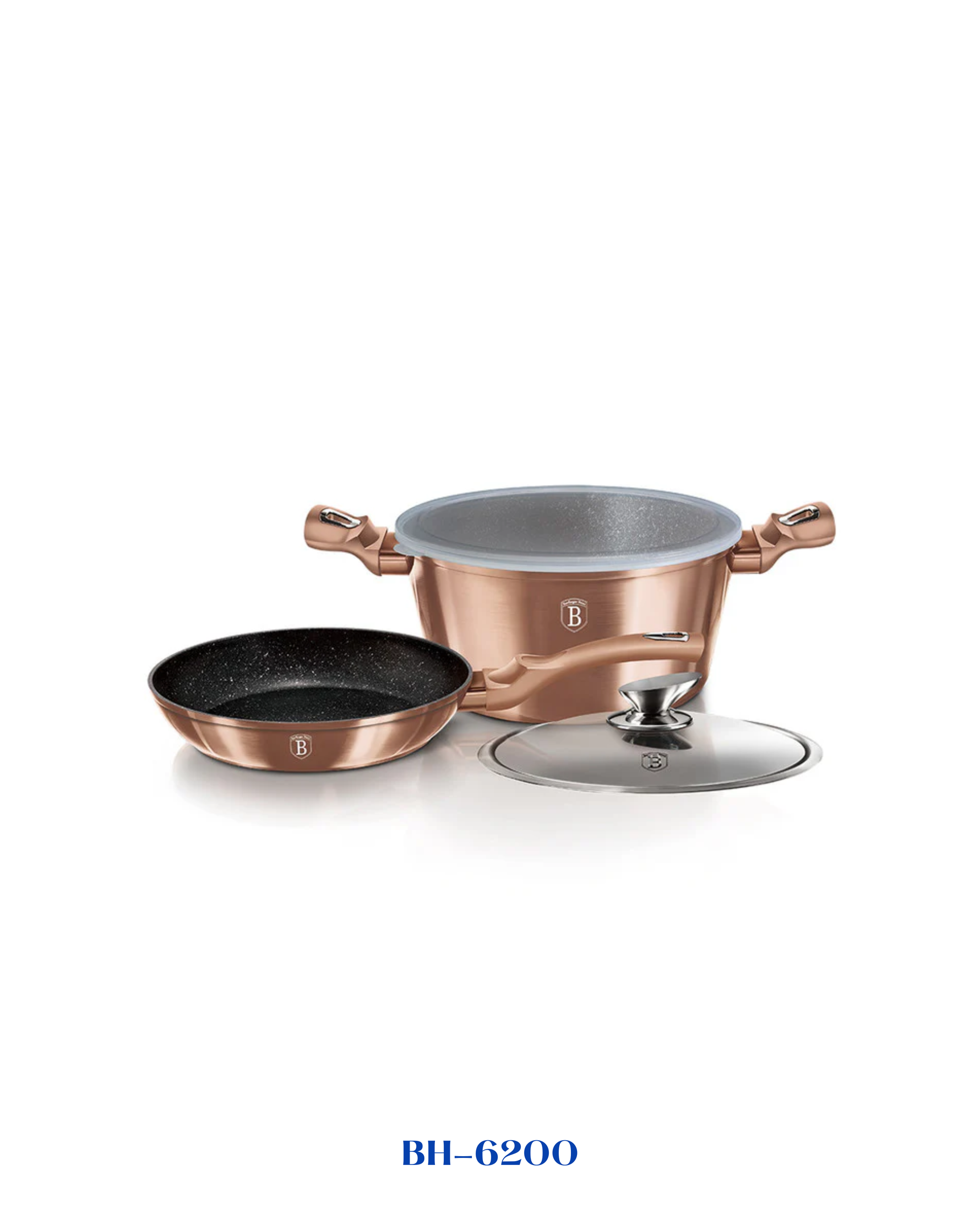 BERLINGER HAUS 4-PIECE COOKWARE SET ROSE GOLD