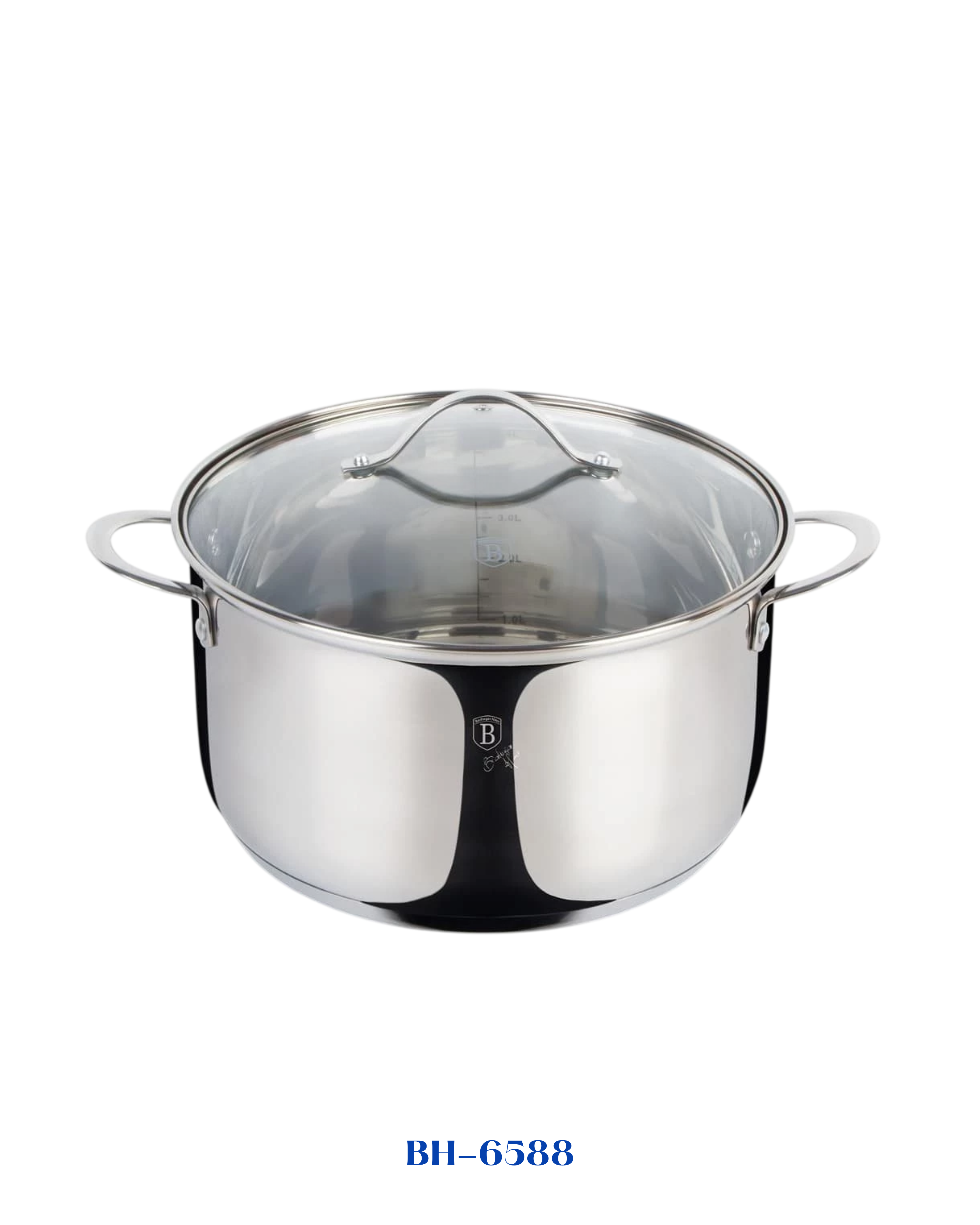 BERLINGER HAUS STAINLESS STEEL CASSEROLE WITH LID 26CM 7.6L