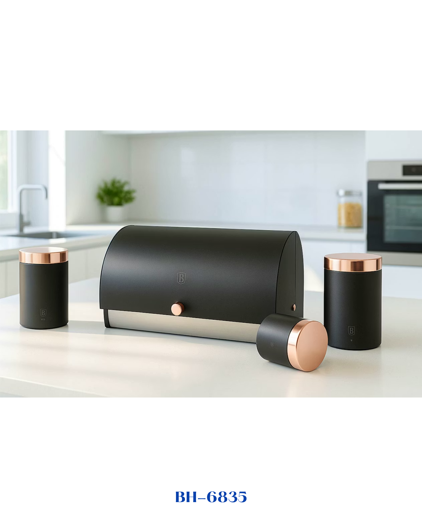 BERLINGER HAUS BREAD BIN AND KITCHEN CANISTER SET