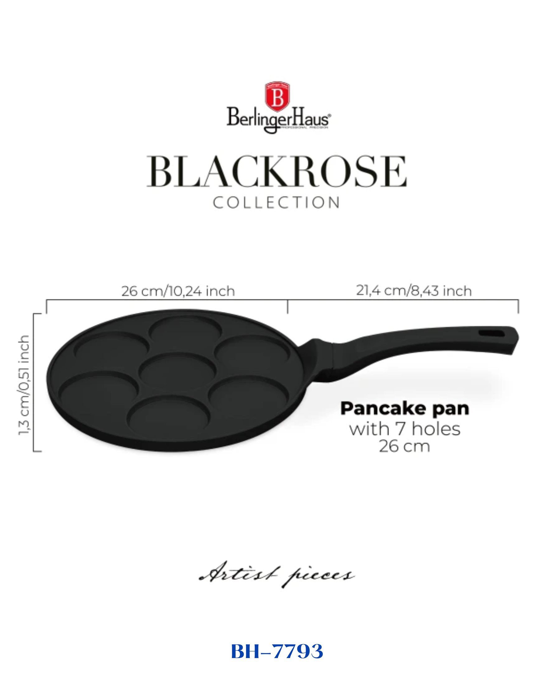 BERLINGER HAUS 7-HOLE PANCAKE PAN (26 CM)