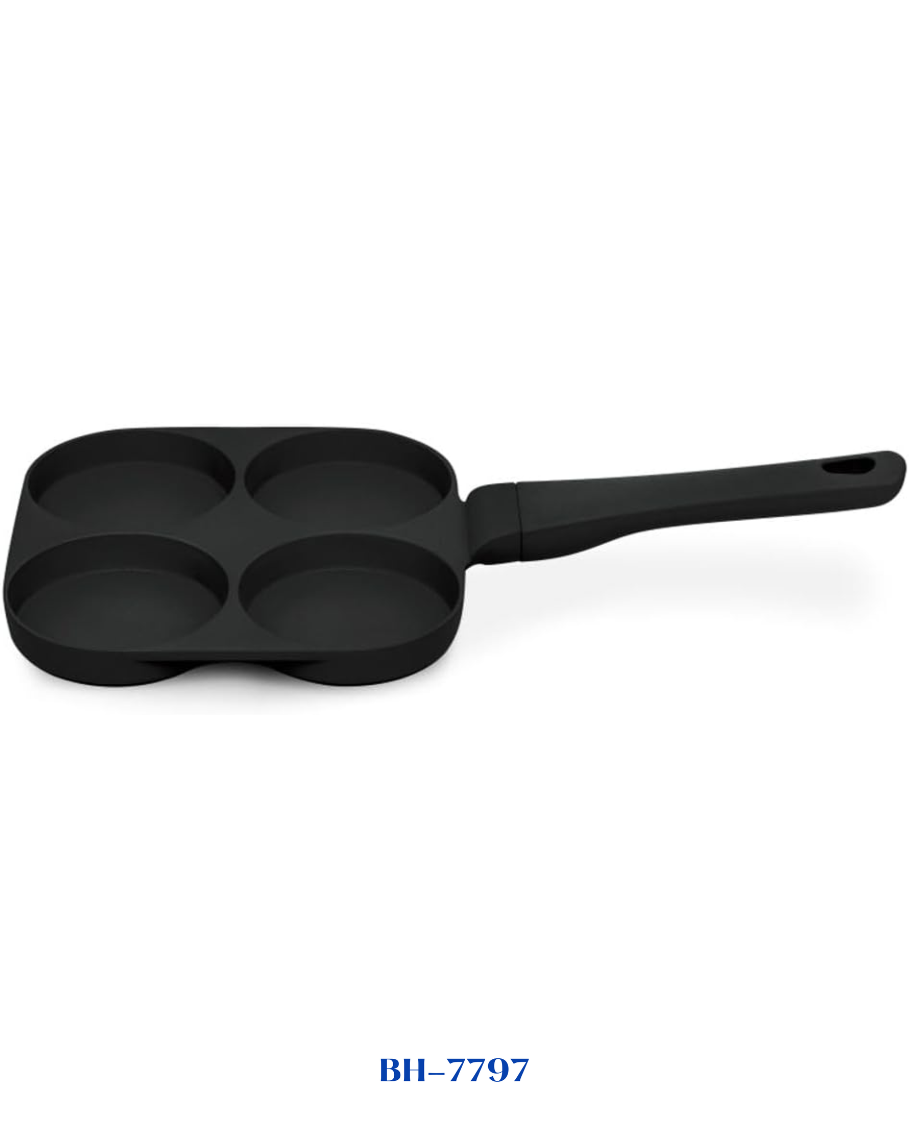 BERLINGER HAUS 4-HOLE HAMBURGER PAN 20 CM MATT BLACK