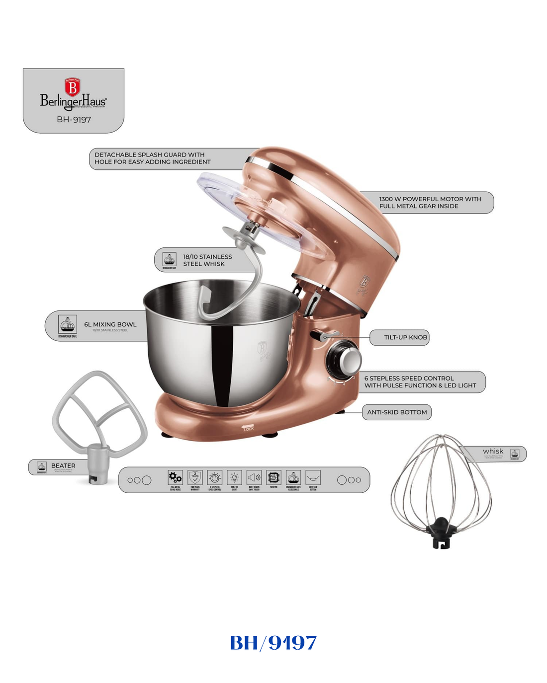 BERLINGER HAUS PLANETARY MIXER 1300W