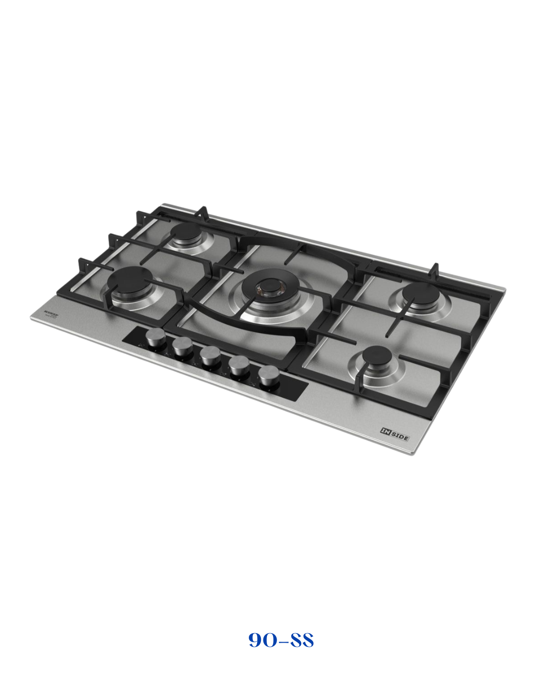 INSIDE BUILT-IN GAS HOB 5 BURNERS 90 CM INOX