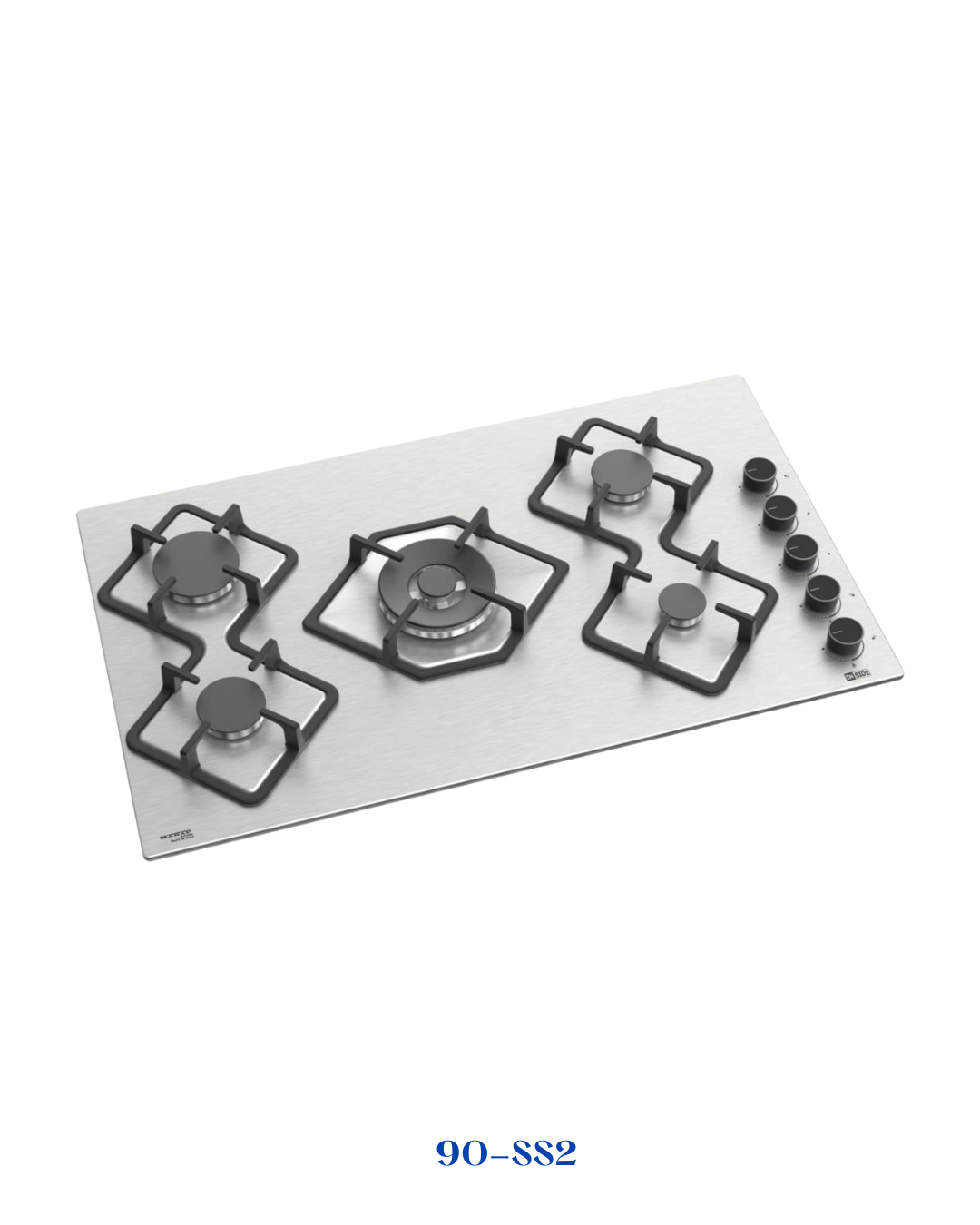 INSIDE BUILT-IN GAS HOB 5 BURNERS 90 CM INOX