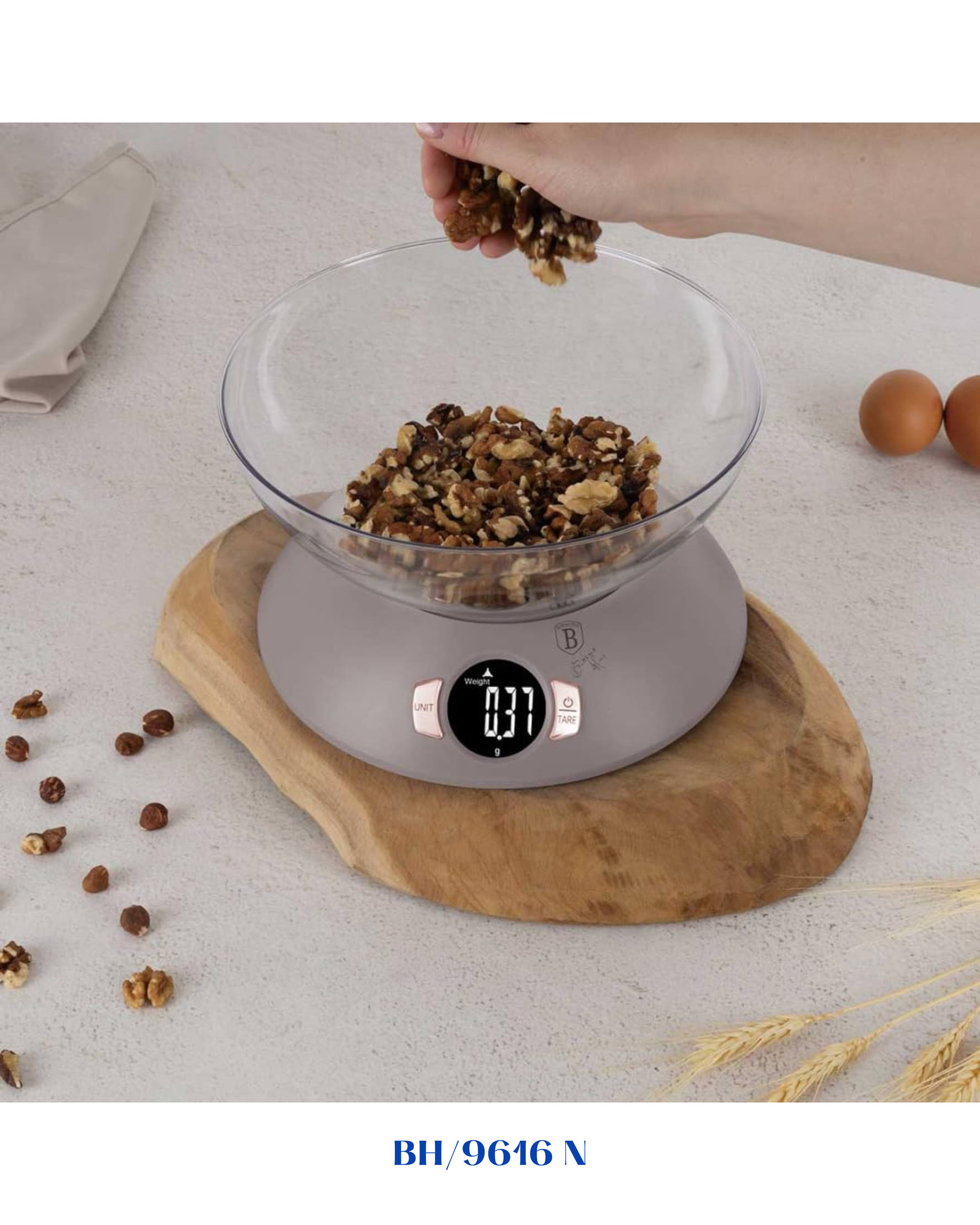 BERLINGER HAUS KITCHEN SCALE WITH BOWL 5KG