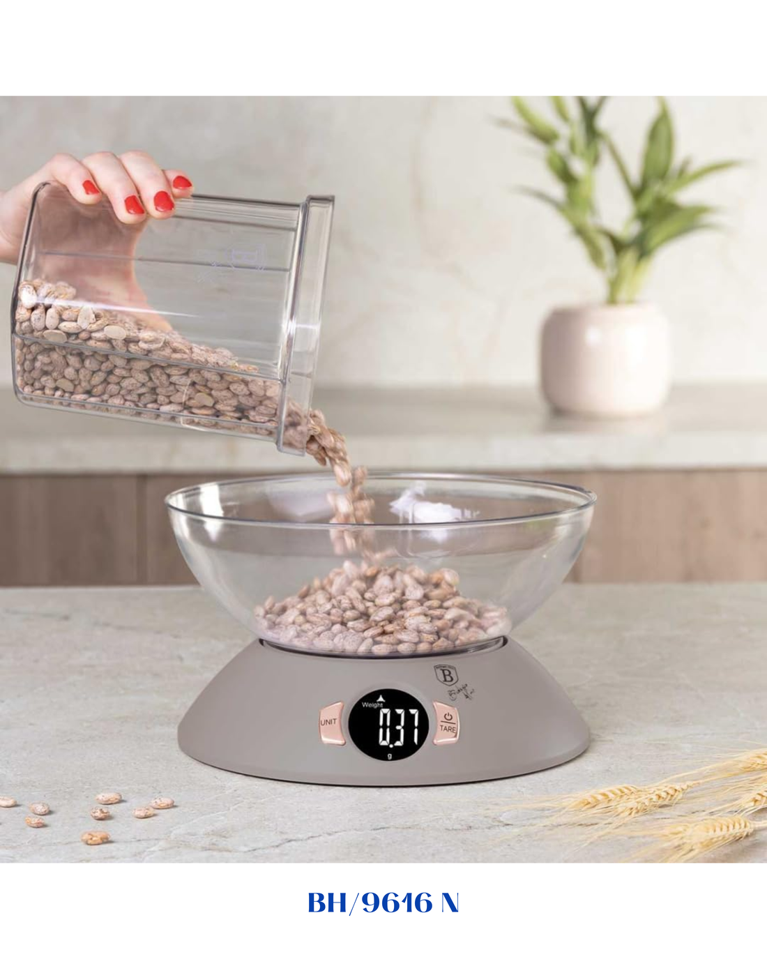 BERLINGER HAUS KITCHEN SCALE WITH BOWL 5KG