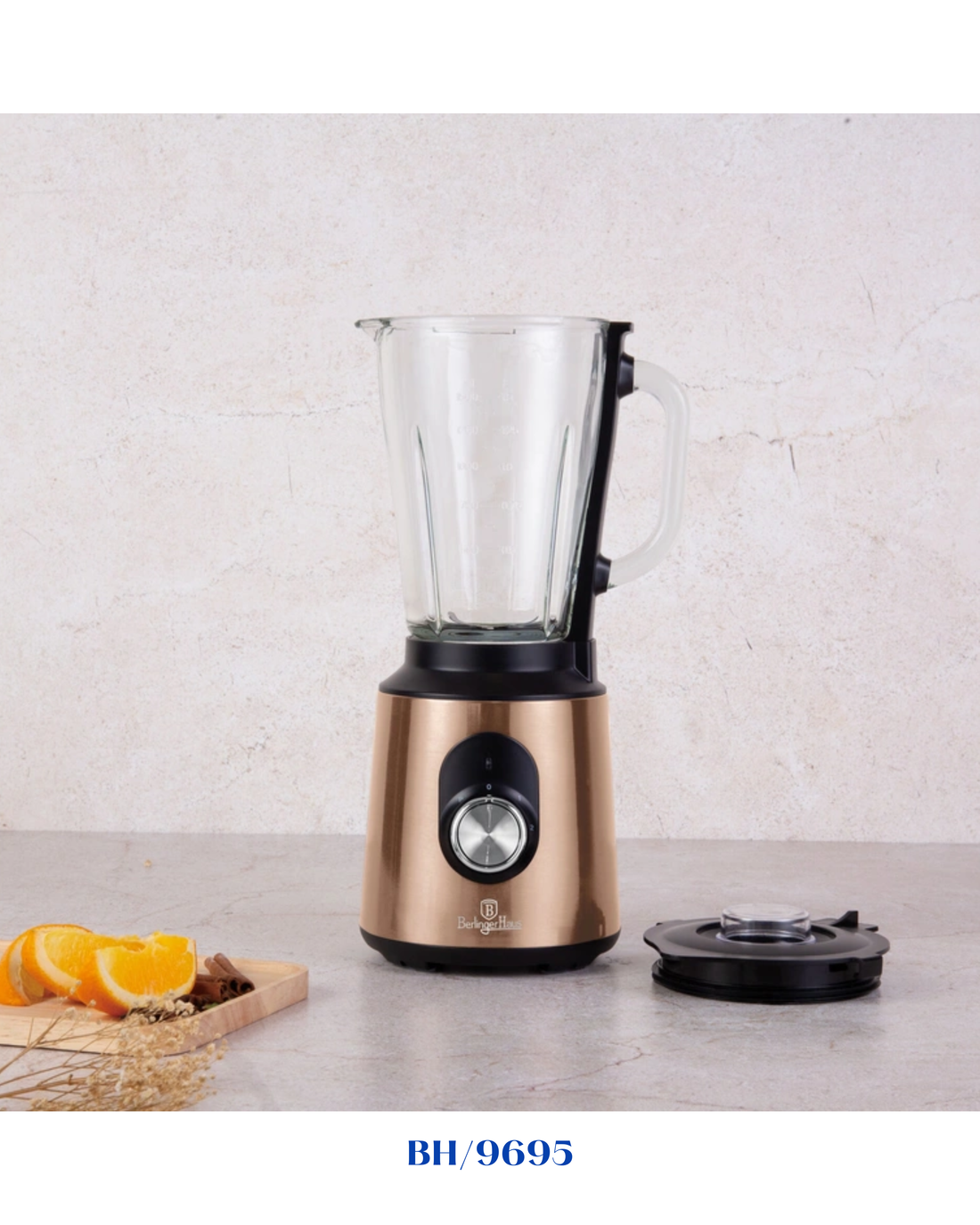 BERLINGER HAUS TABLE BLENDER WITH GLASS JAR 1000W 1.5L